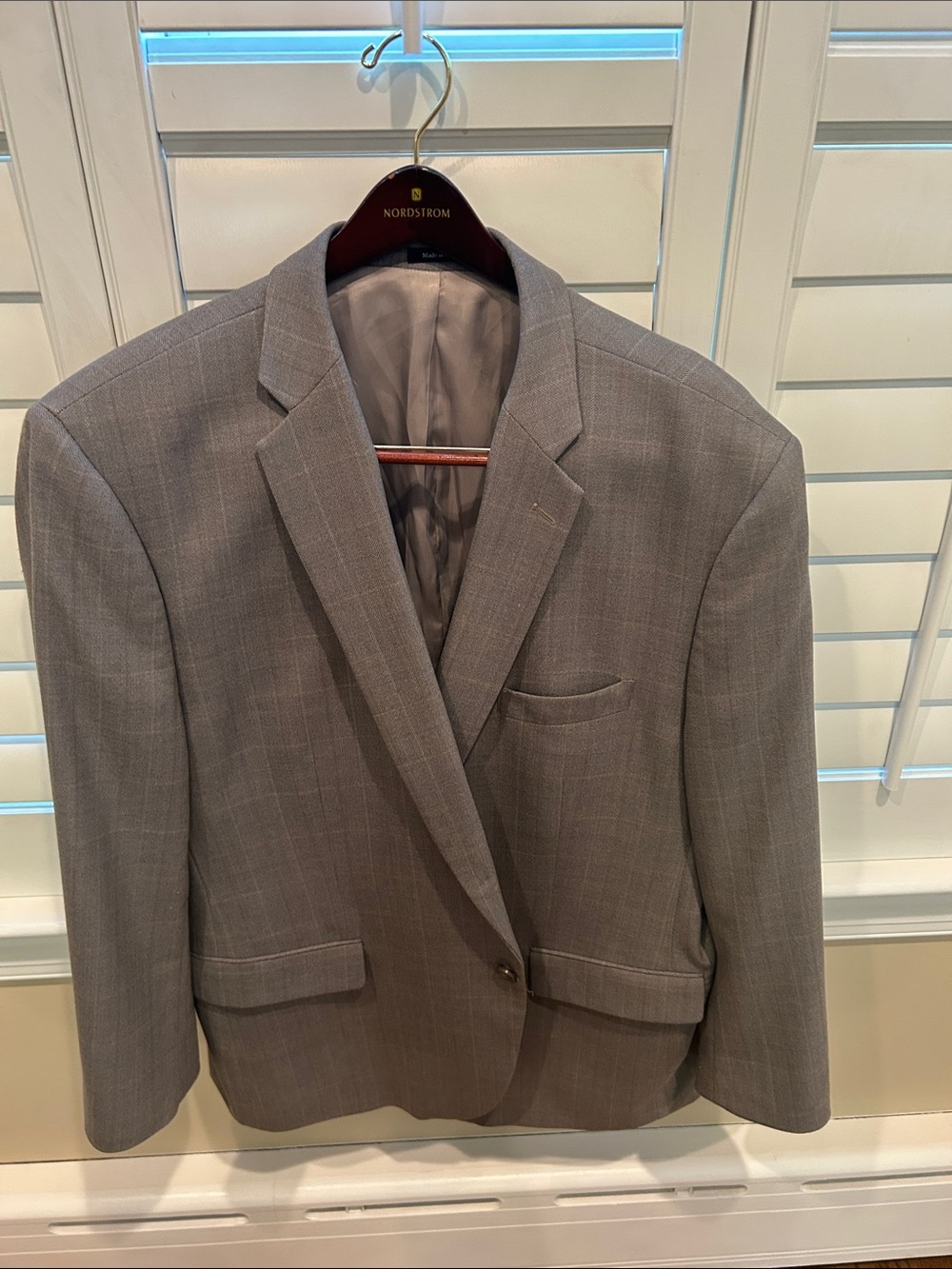 Joseph & Feiss Light Gray Plaid Sport Coat Classic Fit